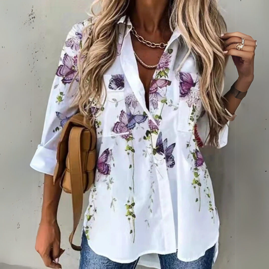 Eliza™ - Chic Contrast Blouse