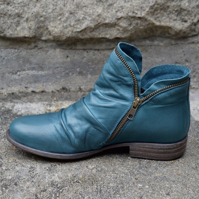 Mirelle™ | Zippered Leather Boots