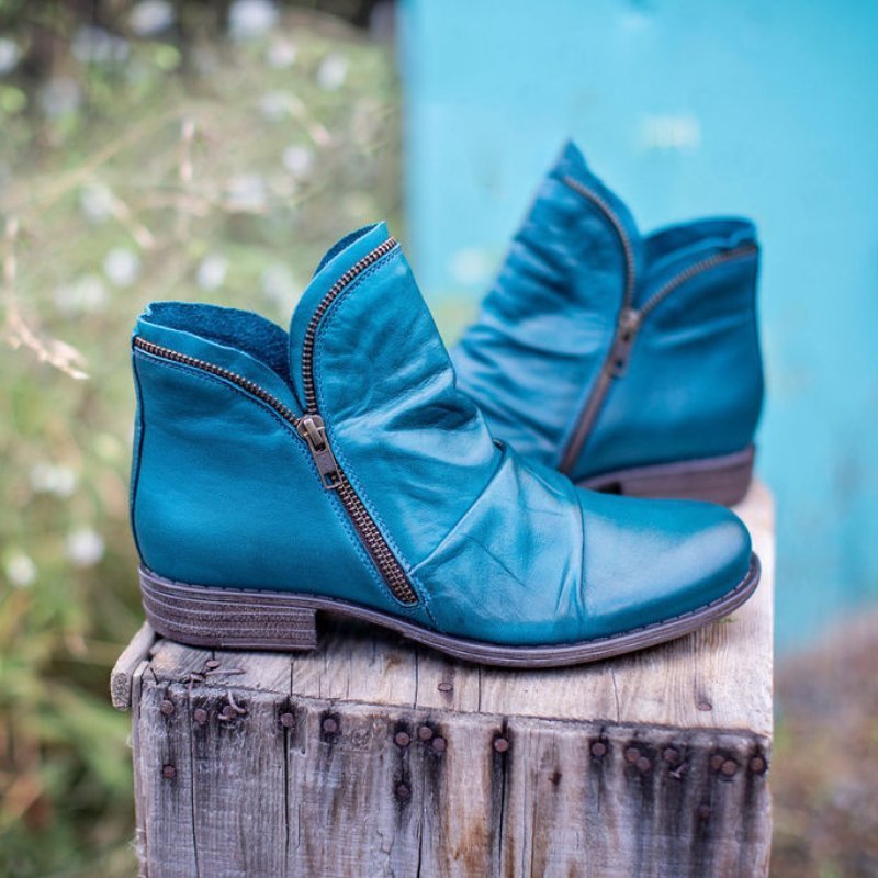 Mirelle™ | Zippered Leather Boots