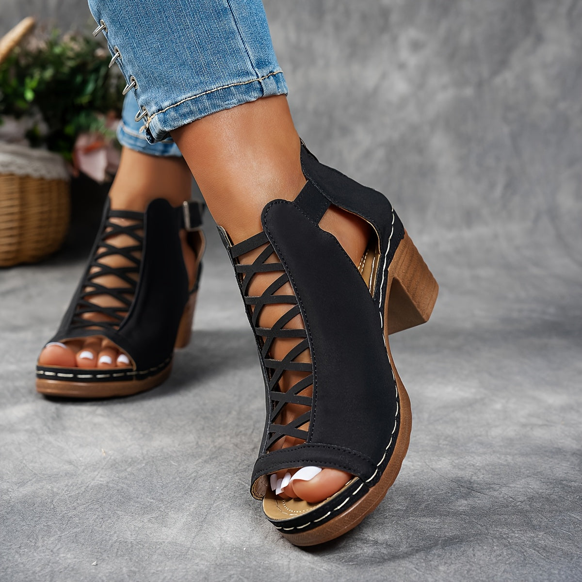 Nessa™ Lattice-Heel Sandals