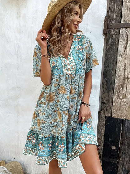 Zara™ | Floral Tie Back Dress