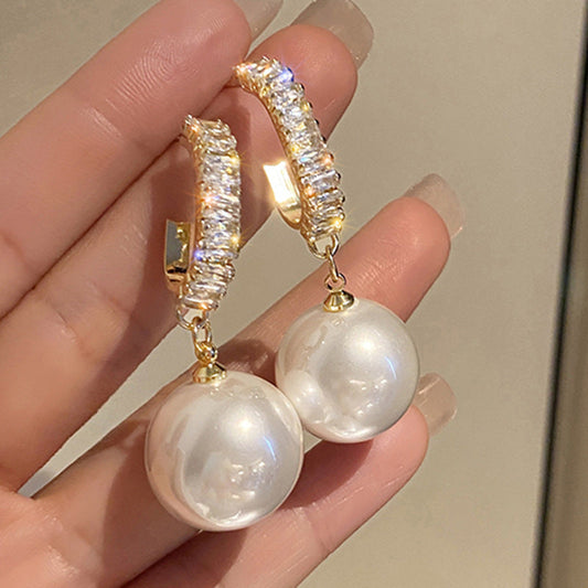 Tifany™ 18K Gold Plated Handmade Natural Pearl Dangle Earrings